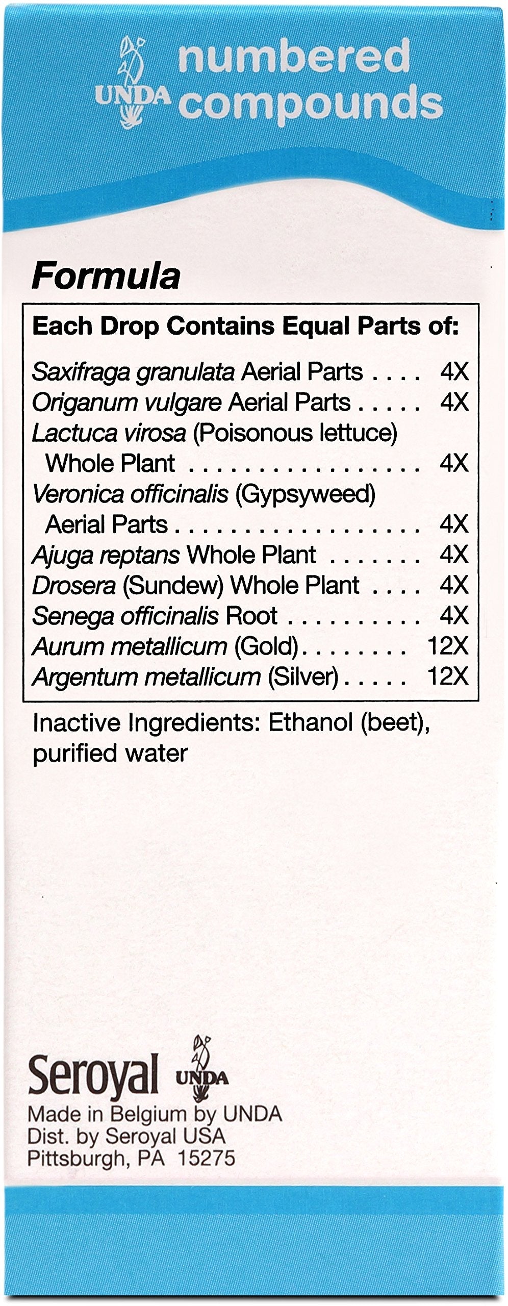UNDA 16 Numbered Compounds | Homeopathic Preparation | 0.7 fl. oz.