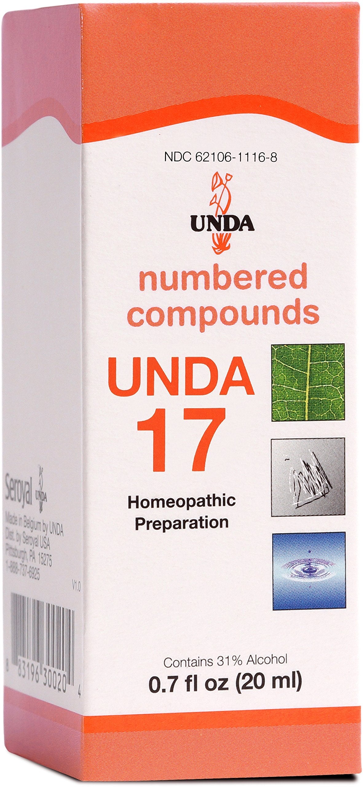 UNDA 17 Numbered Compounds | Homeopathic Preparation | 0.7 fl. oz.