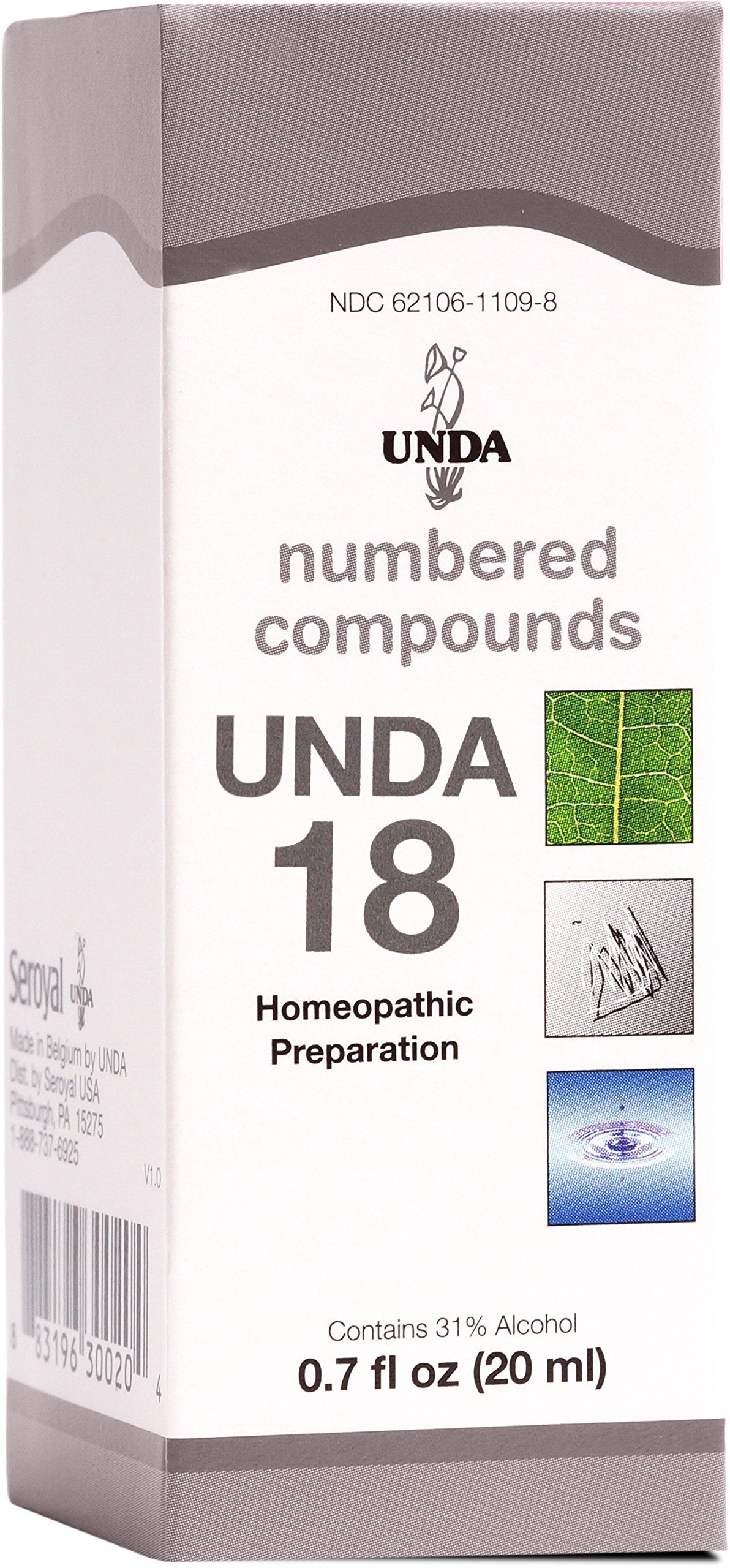 UNDA 18 Numbered Compounds | Homeopathic Preparation | 0.7 fl. oz.