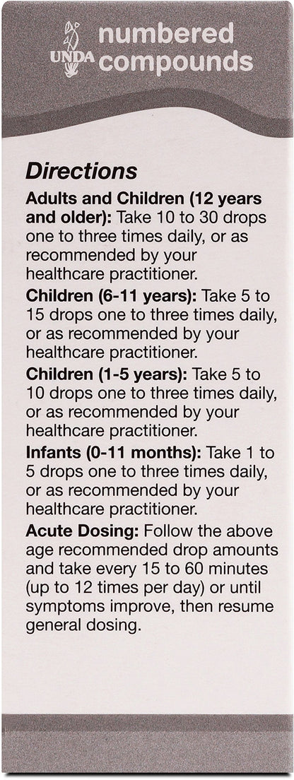 UNDA 18 Numbered Compounds | Homeopathic Preparation | 0.7 fl. oz.