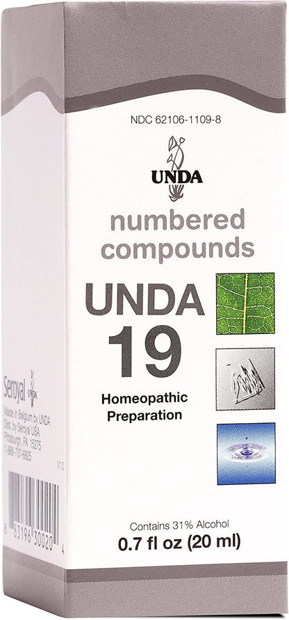 UNDA 19 Numbered Compounds - Homeopathic Preparation 0.7 fl oz