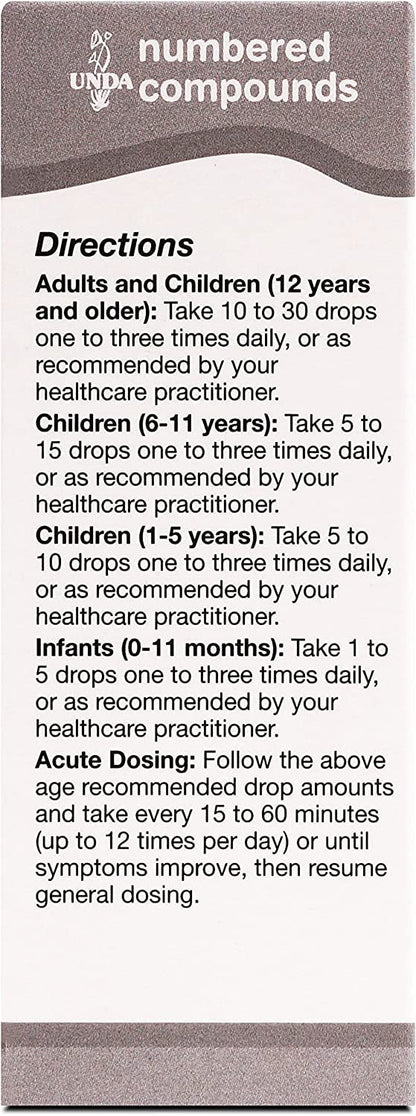 UNDA 19 Numbered Compounds - Homeopathic Preparation 0.7 fl oz