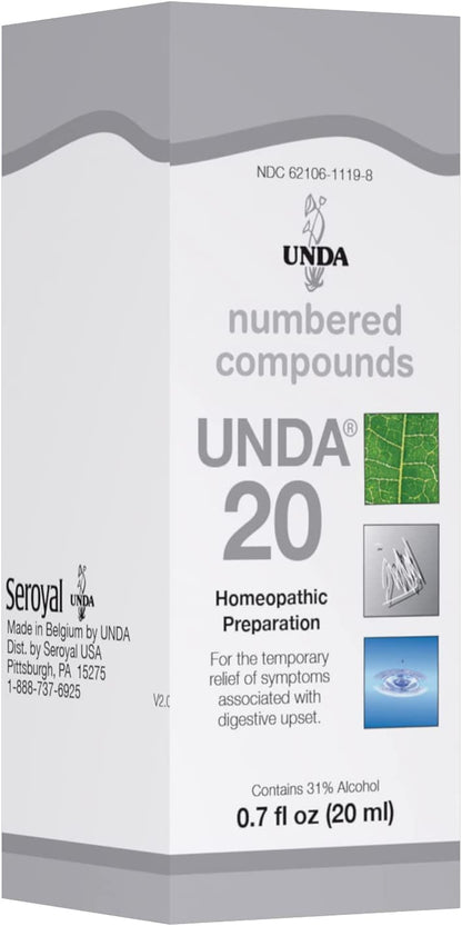UNDA 20 Numbered Compounds | Homeopathic Preparation | 0.7 fl. oz.