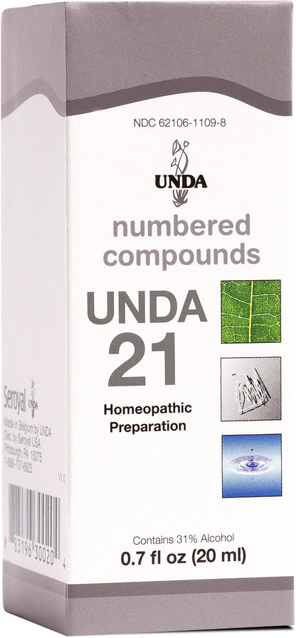 UNDA 21 Numbered Compounds | Homeopathic Preparation 0.7 fl oz