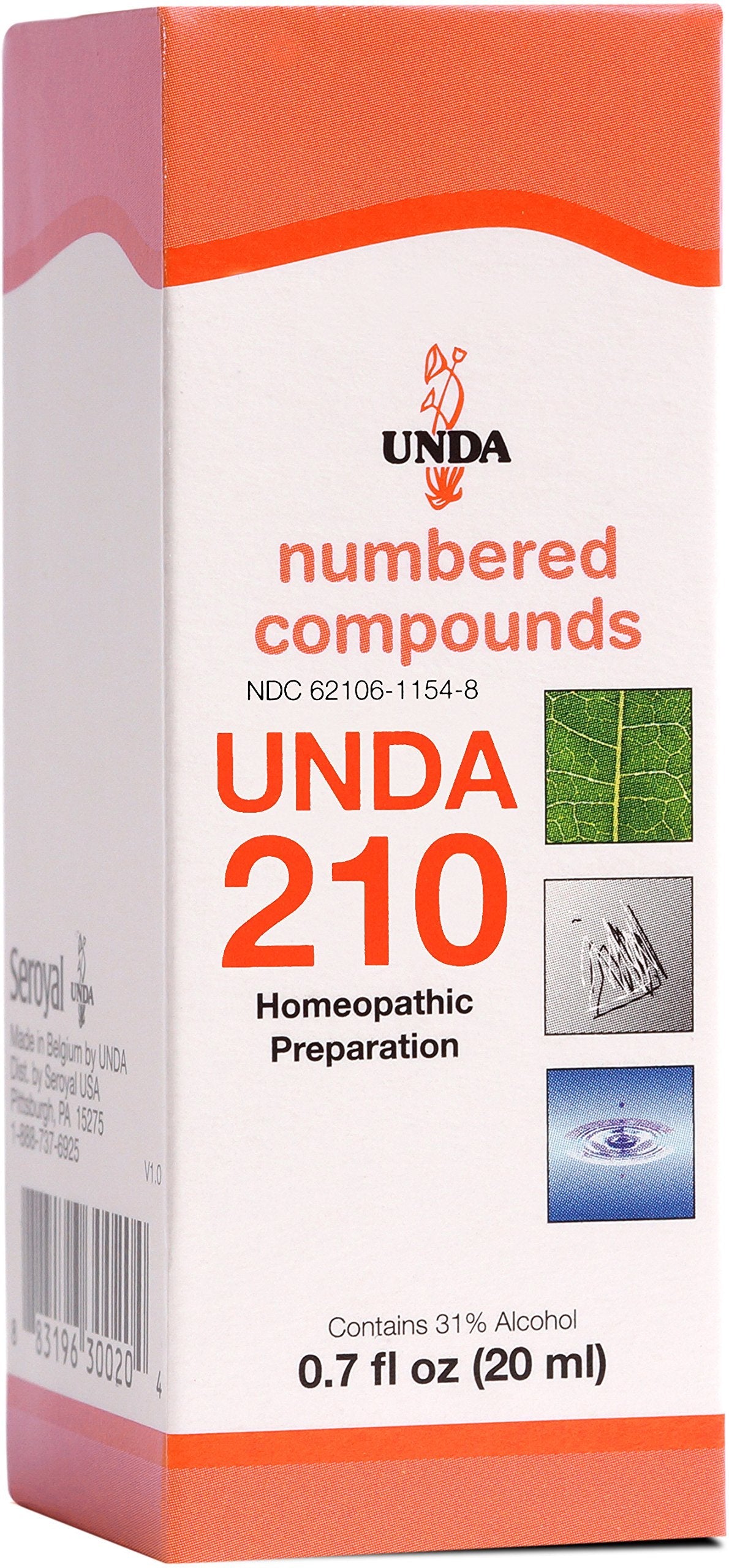 UNDA 210 Numbered Compounds | Homeopathic Preparation | 0.7 fl. oz.