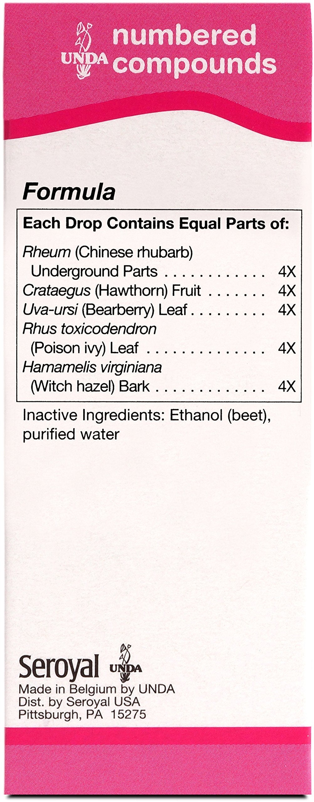 UNDA 233 Numbered Compounds - Homeopathic Preparation 0.7 fl oz