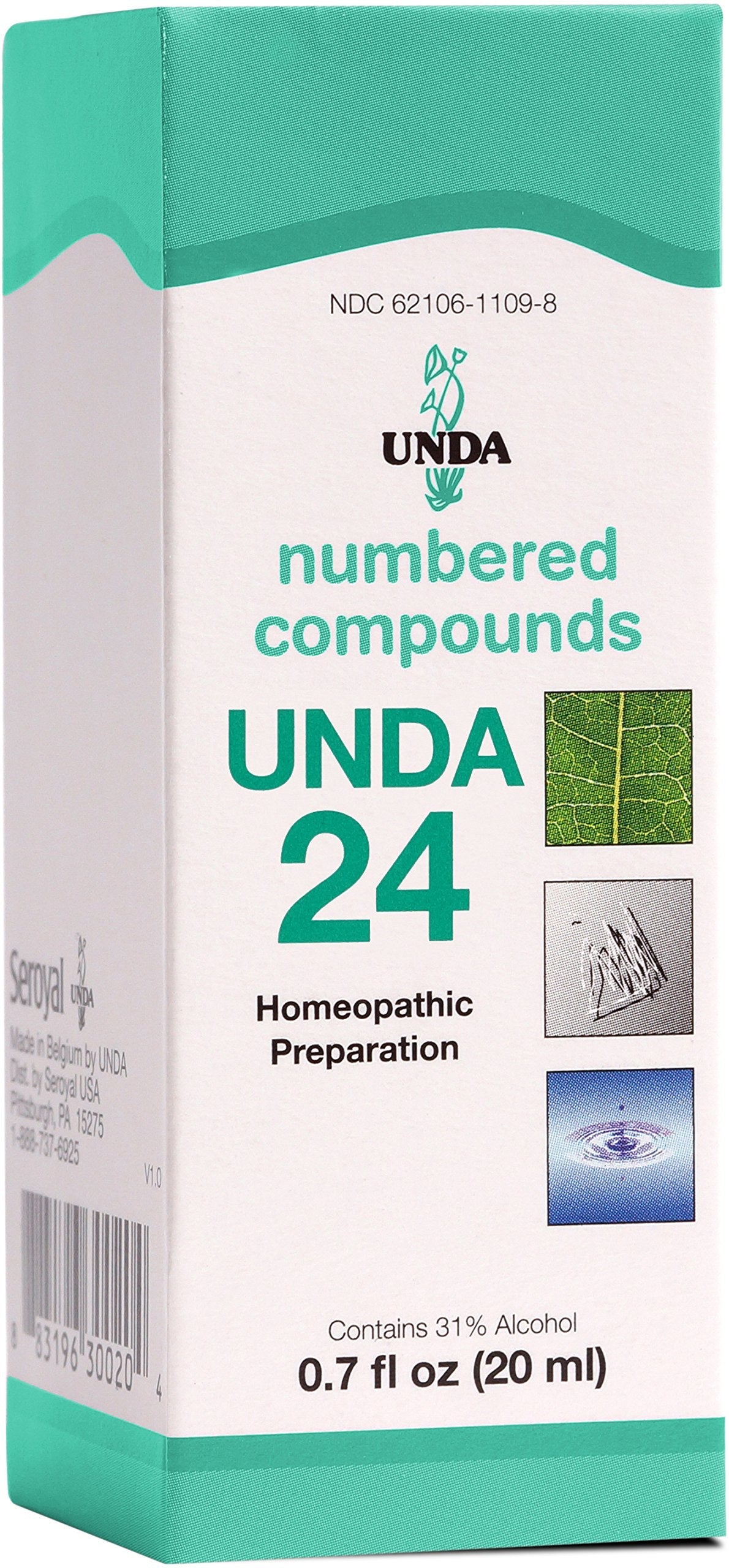 UNDA 24 Numbered Compounds | Homeopathic Preparation | 0.7 fl oz
