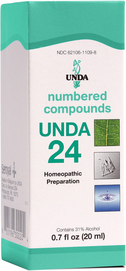 UNDA 24 Numbered Compounds | Homeopathic Preparation | 0.7 fl oz