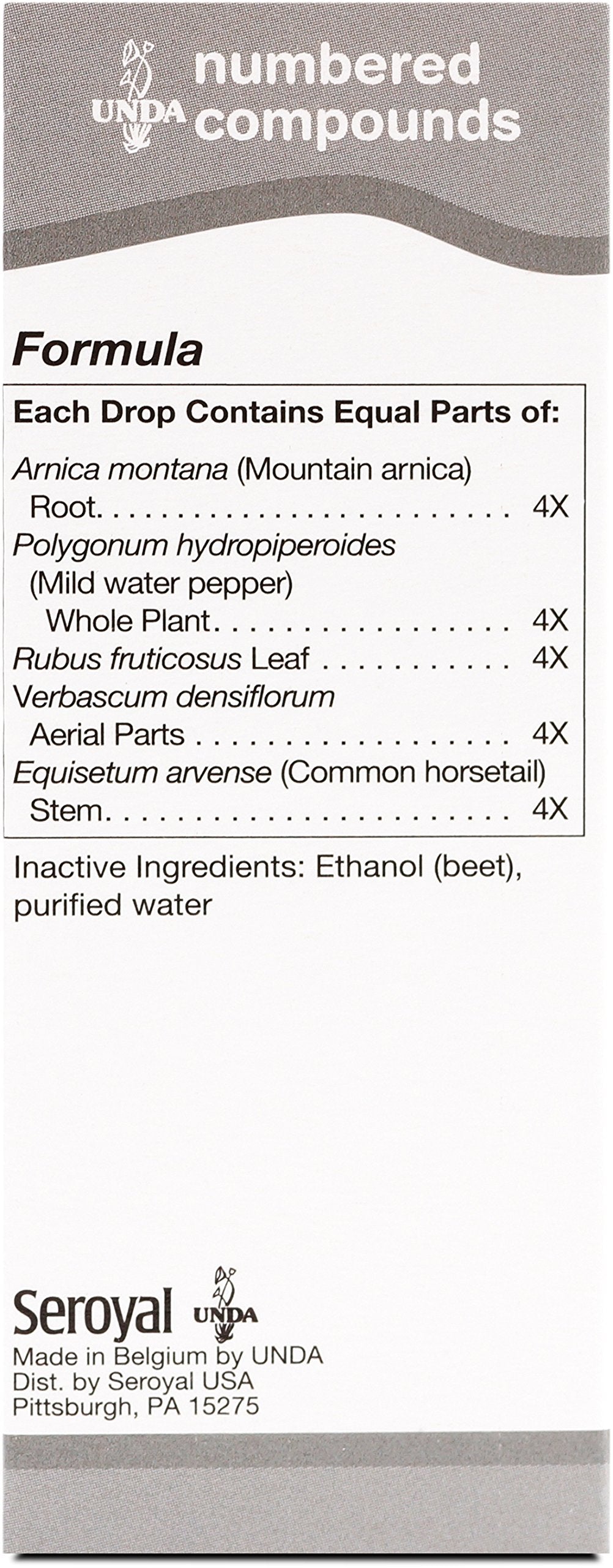UNDA 273 Numbered Compounds | Homeopathic Preparation | 0.7 fl. oz.