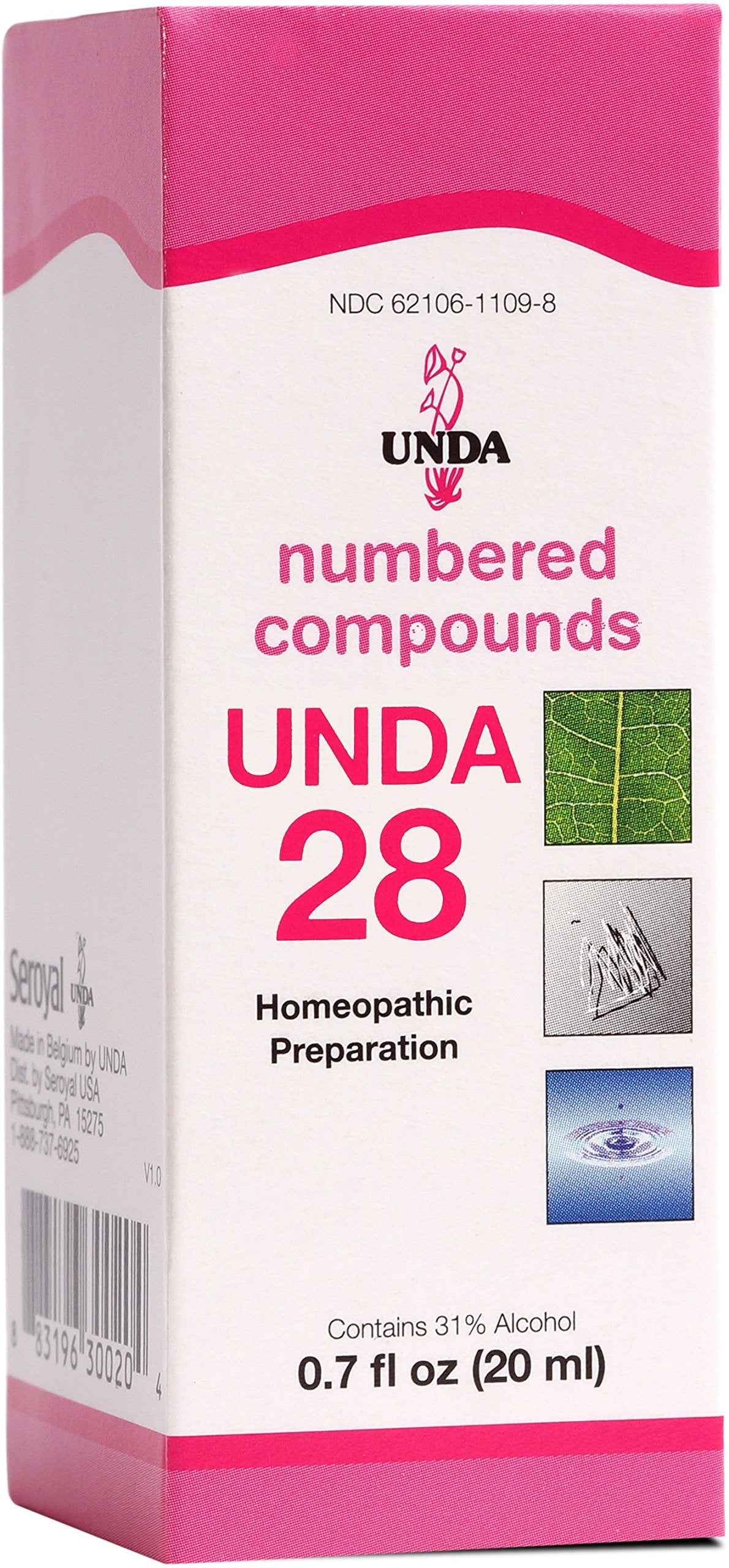 UNDA 28 Numbered Compounds | Homeopathic Preparation | 0.7 fl. oz.