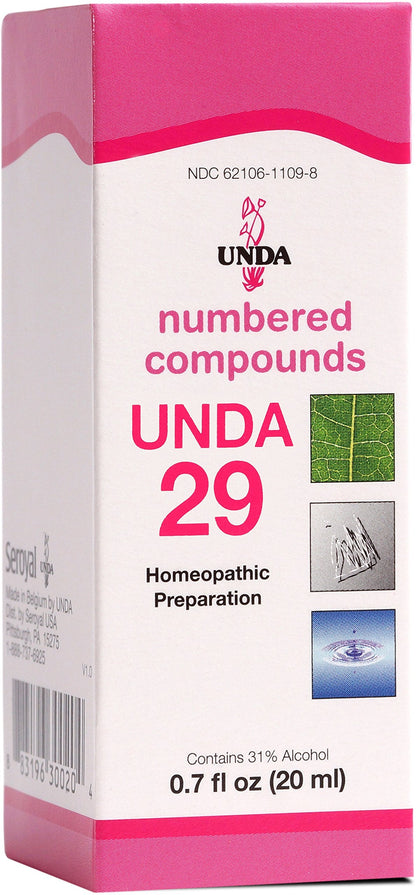 UNDA 29 Numbered Compounds | Homeopathic Preparation | 0.7 fl. oz.