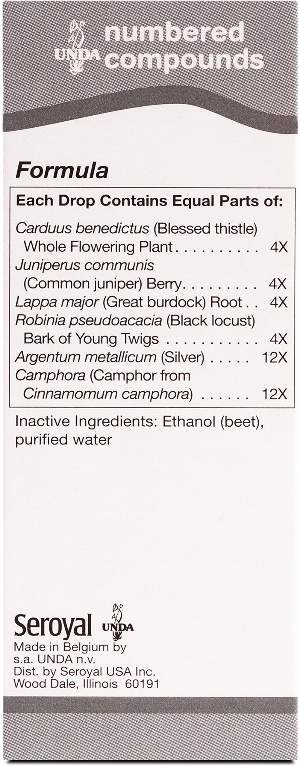 UNDA 31 Numbered Compounds - Homeopathic Preparation (0.7 fl oz)