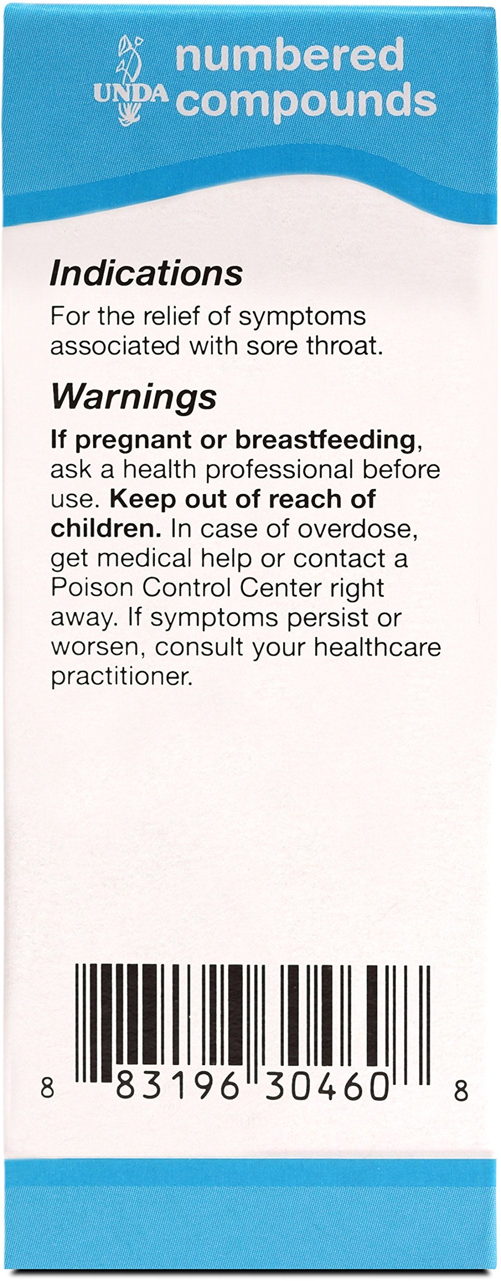 UNDA 312 Numbered Compounds | Homeopathic Preparation | 0.7 fl oz