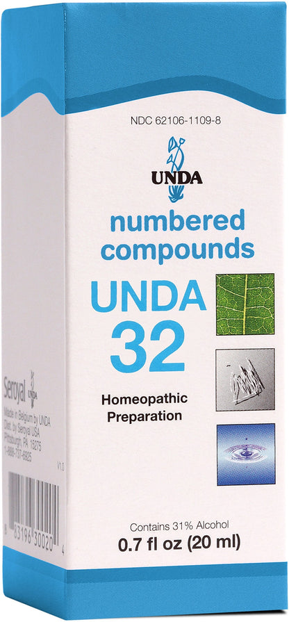 UNDA 32 Numbered Compounds – Homeopathic Preparation (0.7 fl oz)