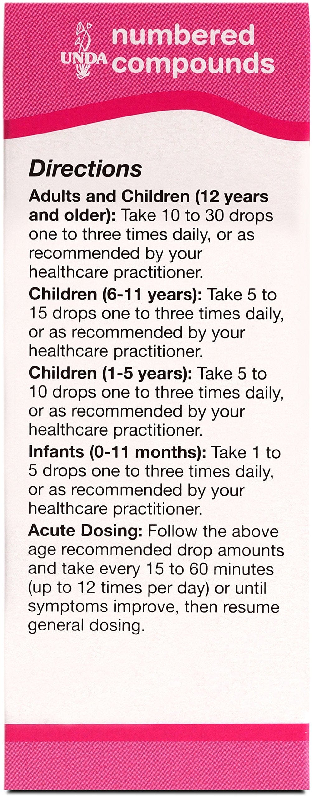 UNDA 35 Numbered Compounds | Homeopathic Preparation | 0.7 fl. oz