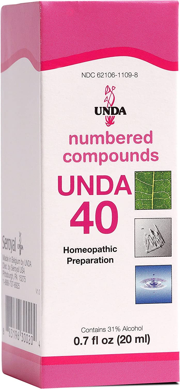 UNDA 40 Numbered Compounds | Homeopathic Preparation | 0.7 fl. oz.