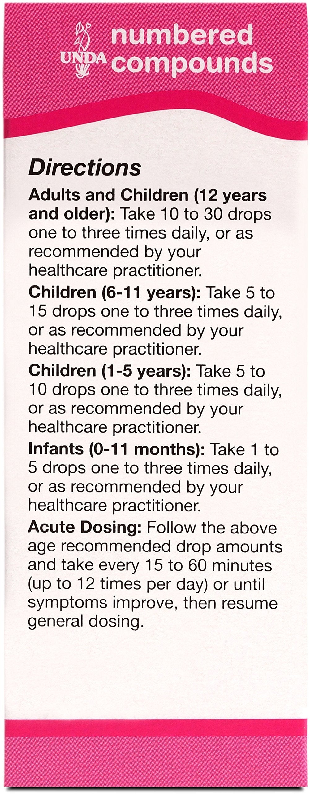 UNDA 600 Numbered Compounds | Homeopathic Preparation | 0.7 fl. oz.