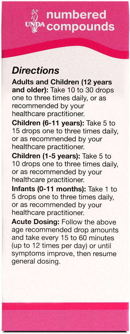 UNDA 600 Numbered Compounds | Homeopathic Preparation | 0.7 fl. oz.
