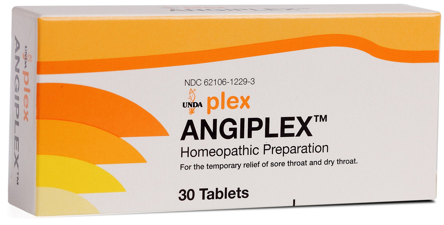 UNDA Angiplex | Homeopathic Remedy for Temporary Relief of Sore Throat | 30 Tablets