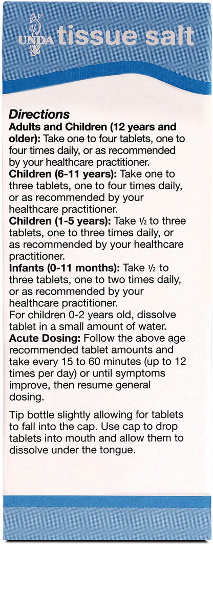 UNDA Natrium Phosphoricum 6X Salt - Homeopathic Remedy for Mild Indigestion (100 Tablets)