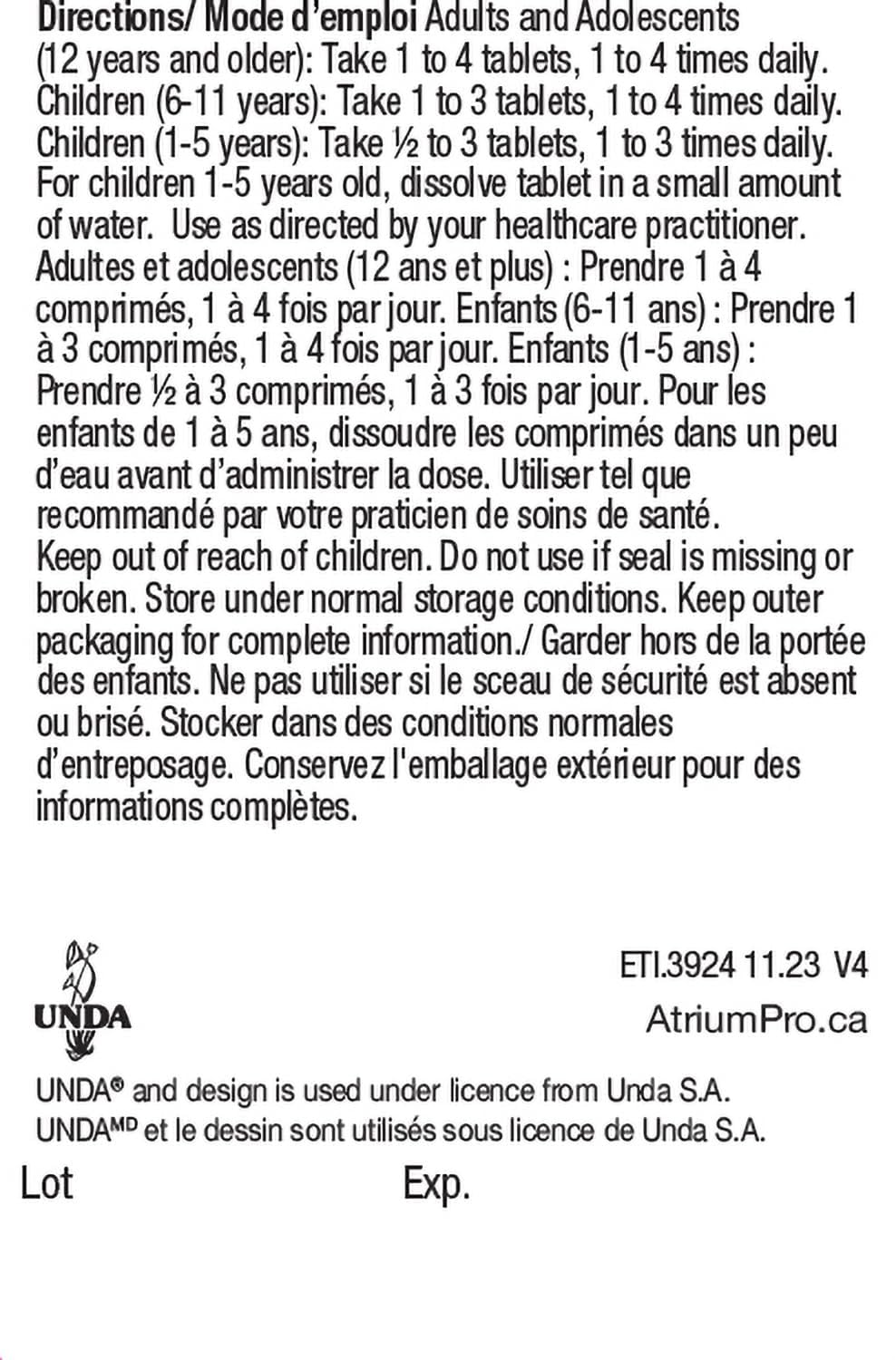 UNDA Calcarea Carbonica 6X - Homeopathic Bone & Joint Support | 100 Tablets