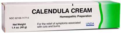 UNDA Calendula Cream - Homeopathic Relief for Minor Cuts & Burns (1.4 oz)