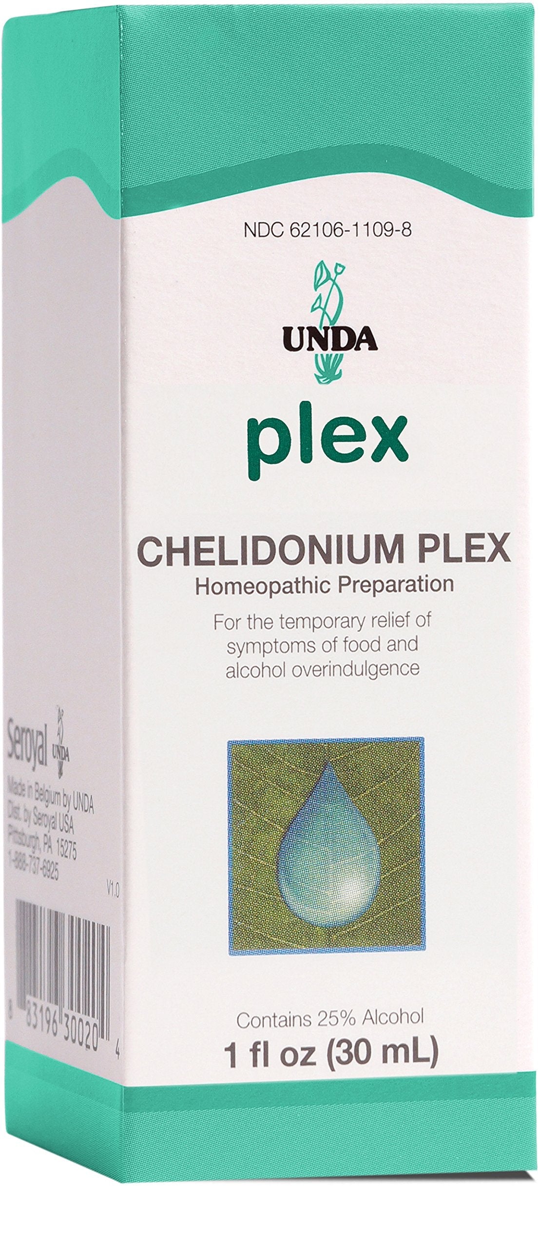 UNDA Chelidonium Plex | Homeopathic Remedy for Overindulgence of Food & Alcohol | 1 fl oz