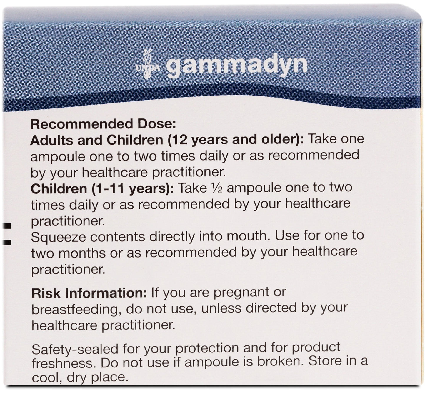 UNDA Gammadyn Zn-Cu Oligo-Element Supplement – 30 Ampoules | Zinc & Copper
