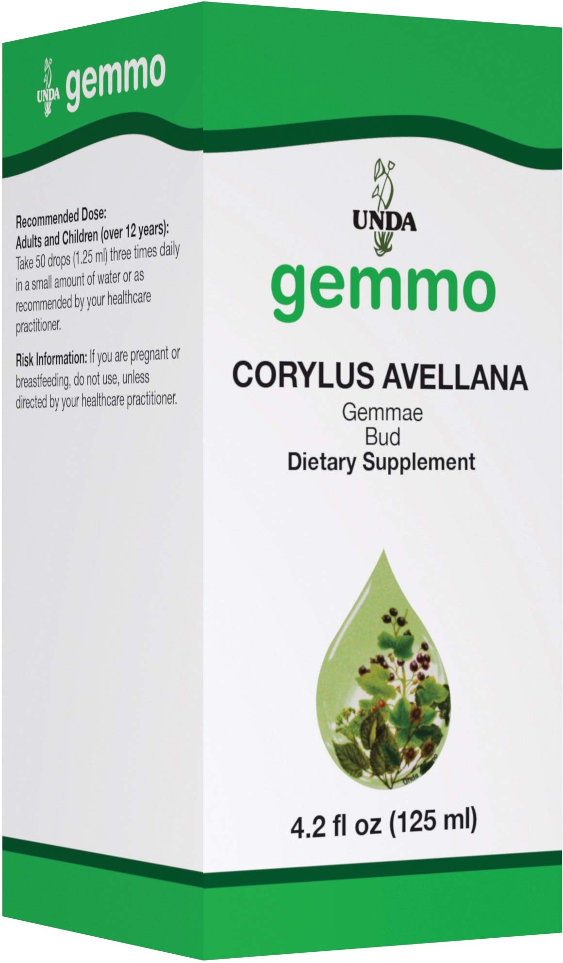 UNDA Gemmo Therapy Corylus Avellana | European Hazel Bud Extract | 4.2 fl. oz.