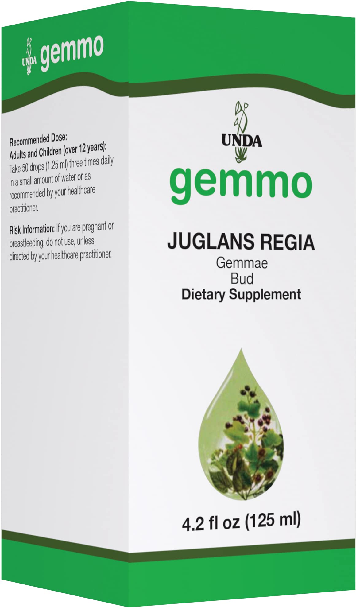 UNDA Gemmo Therapy Juglans Regia | English Walnut Bud Extract | 4.2 fl. oz.