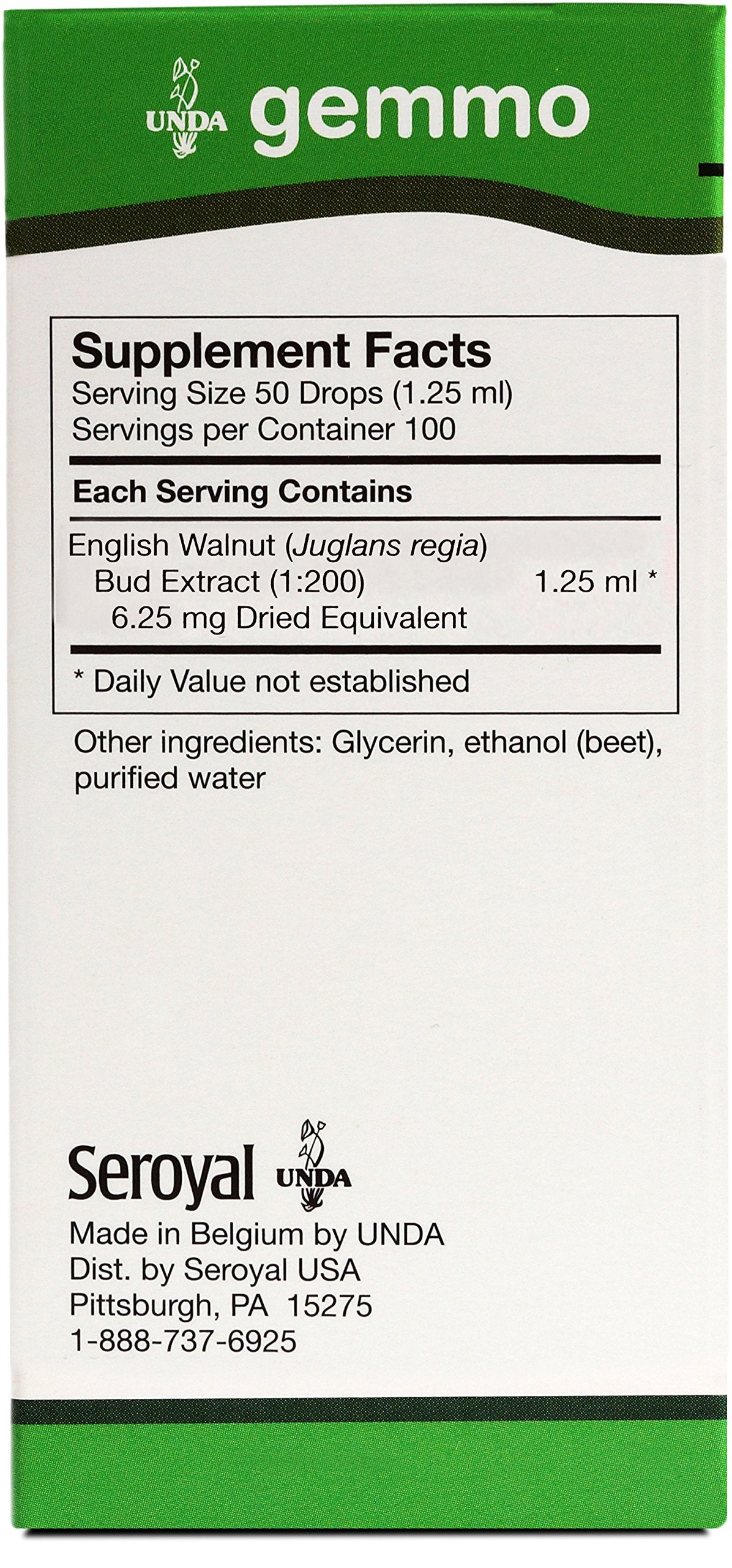UNDA Gemmo Therapy Juglans Regia | English Walnut Bud Extract | 4.2 fl. oz.
