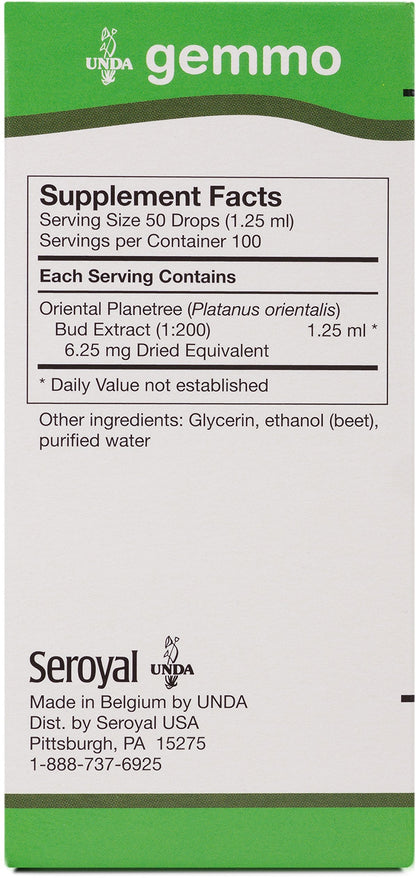 UNDA Gemmo Therapy Platanus Orientalis Plane Buds – 4.2 fl oz | Gemmotherapy Remedy