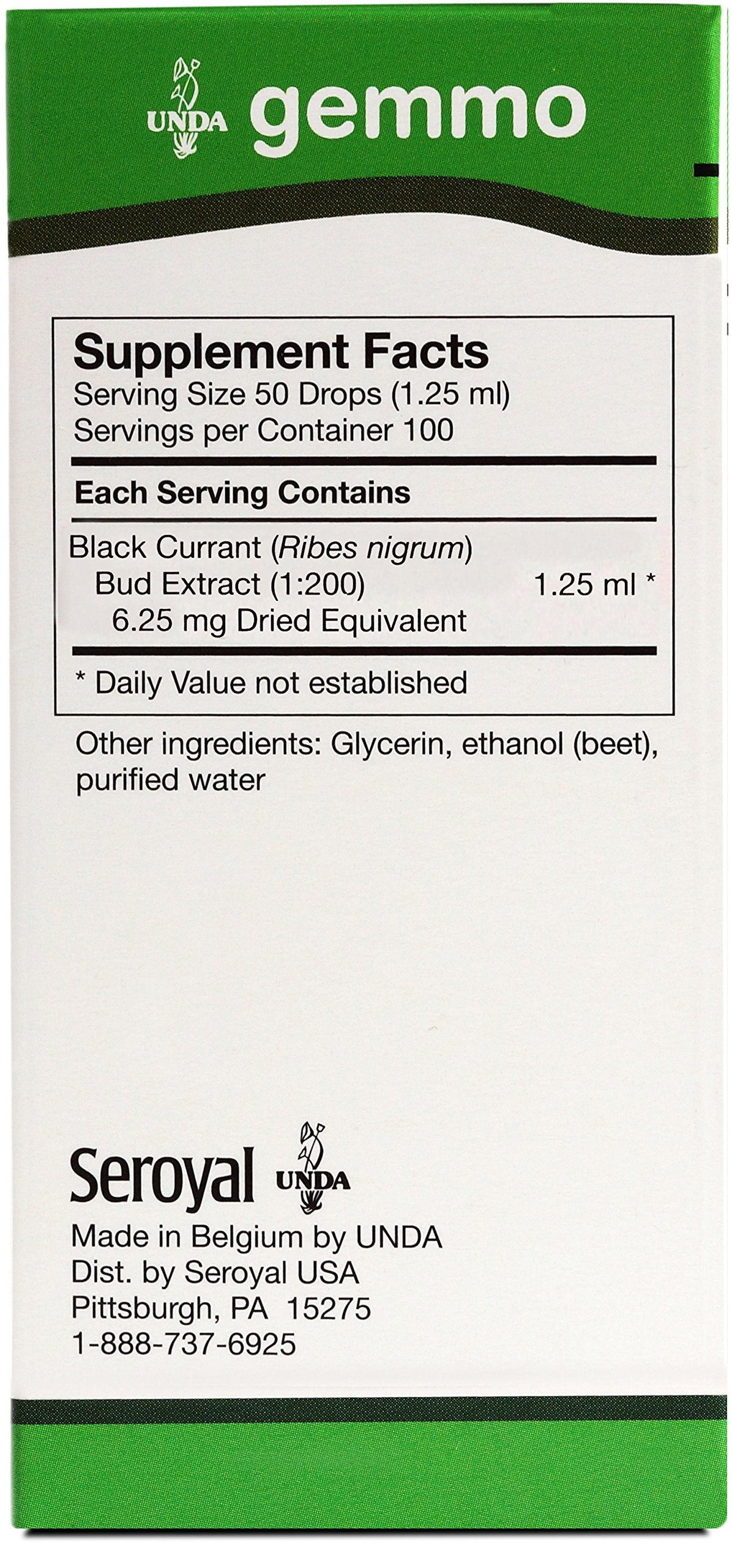 UNDA Gemmo Therapy Ribes Nigrum – Black Currant Bud Extract (4.2 fl oz)