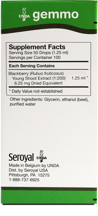 UNDA Gemmo Therapy Rubus Fruticosus – BlackBerry Young Shoot Extract 4.2 fl oz
