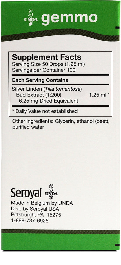 UNDA Gemmo Therapy Tilia Tomentosa | Silver Linden Bud Extract | 4.2 fl. oz.