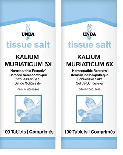 UNDA Kalium Muriaticum 6X – Homeopathic Skin Support (Pack of 2, 100 Tablets)