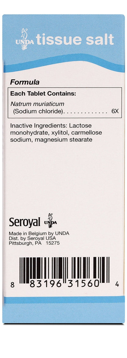 UNDA Natrium Muriaticum 6X (Salt) – Homeopathic Remedy | 100 Tablets