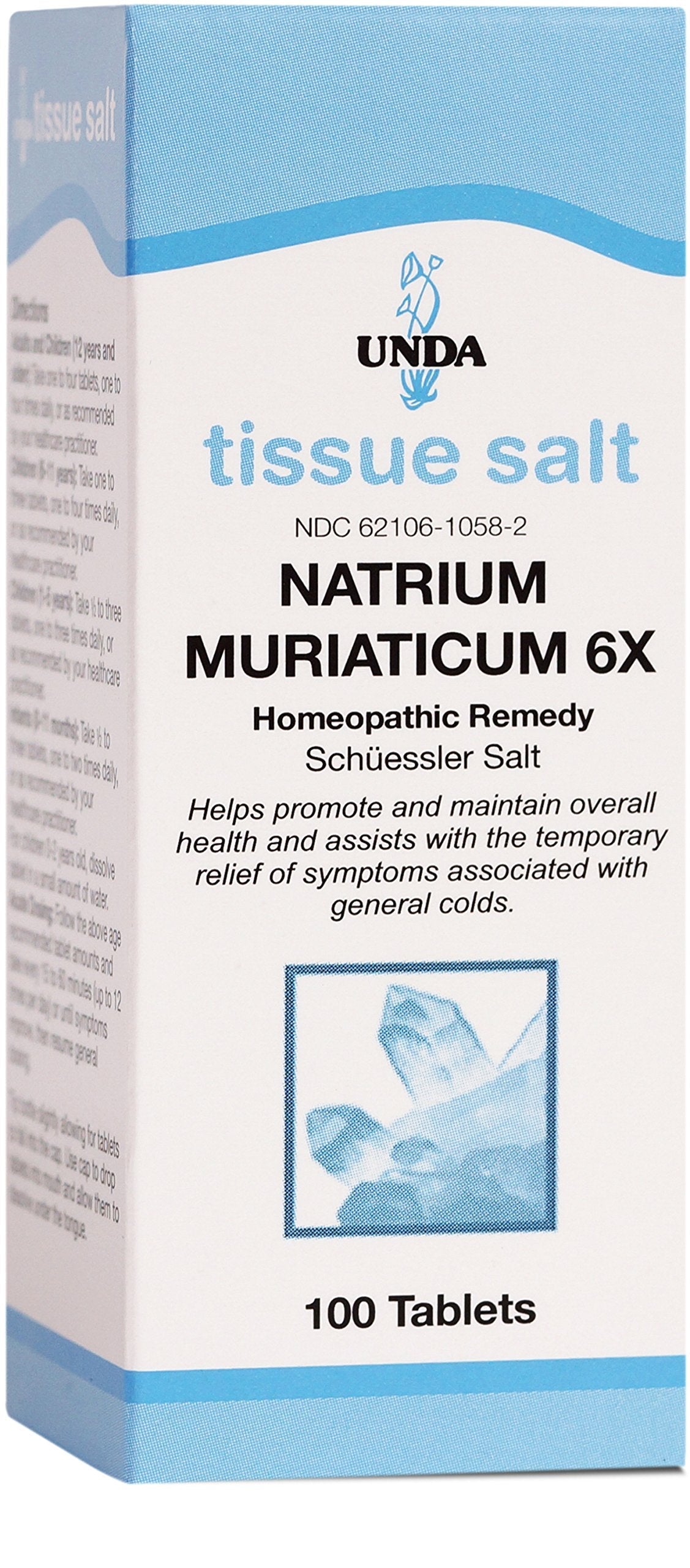 UNDA Natrium Muriaticum 6X (Salt) – Homeopathic Remedy | 100 Tablets
