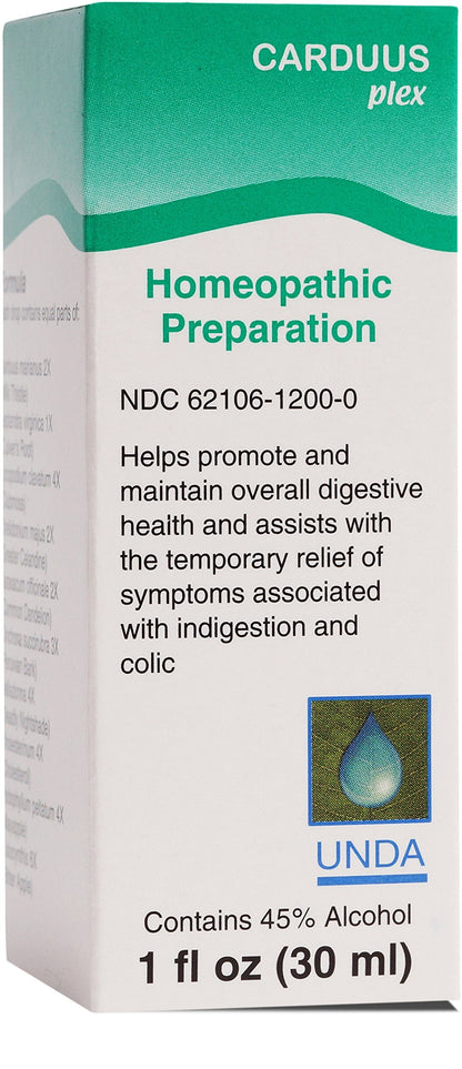 UNDA Carduus Plex | Homeopathic Remedy for Temporary Relief of Digestive Symptoms | 1 fl oz