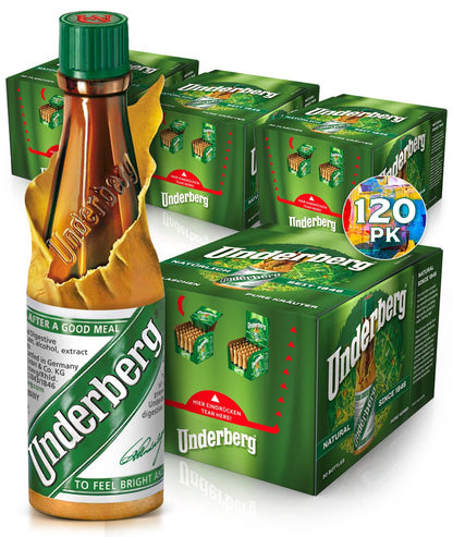 Underberg 120-Bottle Full Case — 4x30 Bottle Convenience Pack BritishVita | Premium UK Vitamins & Wellness Supplements