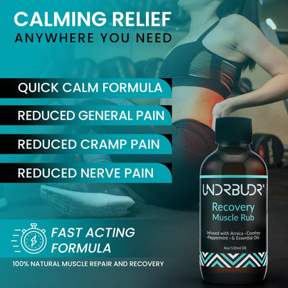 UNDRBUDR Post-Activity Recovery Muscle Rub Oil – Arnica & Comfrey | 4oz