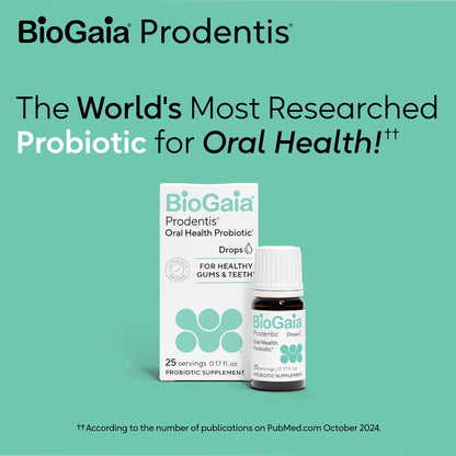 BioGaia Prodentis Dental Probiotic Drops – Healthy Gums & Teeth (Unflavored) 25-Day Supply