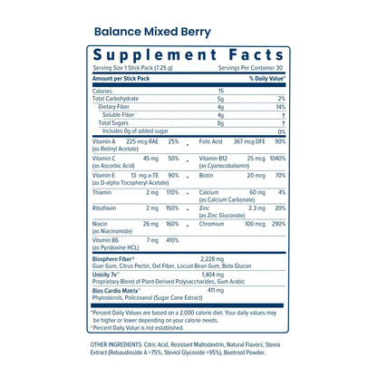 Unicity Balance Mixed Berry Stick Packs – Pre Meal Fiber Drink (30 Count) BritishVita | Premium UK Vitamins & Wellness Supplements