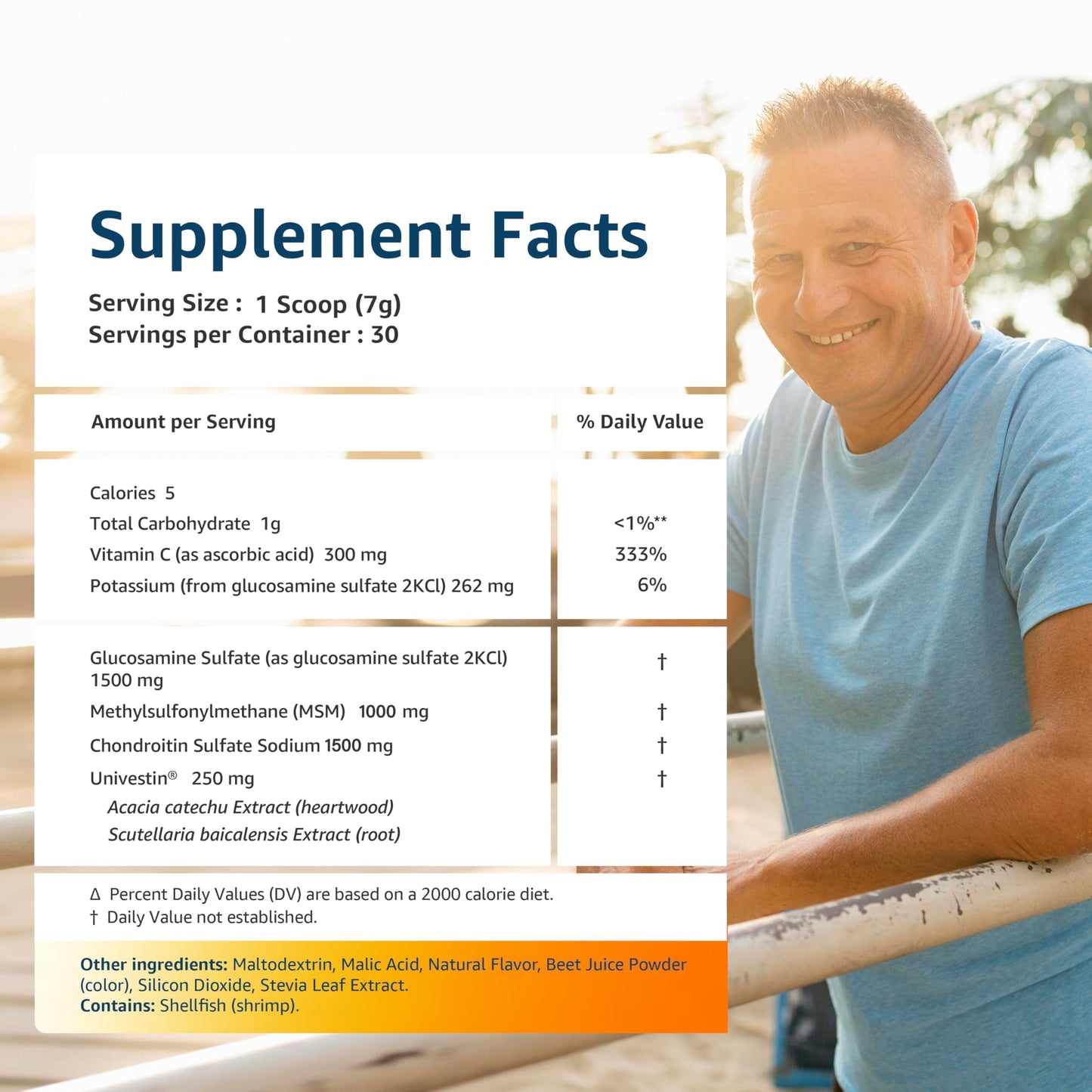 Univera RegeniCARE Canister - Glucosamine, Chondroitin, MSM, Univestin | 30-Day Mango Flavor