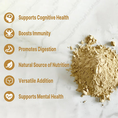 UNLEASH'D ORGANIC Lion's Mane Mushroom Powder 16 oz – Pure, Natural Antioxidant & Polysaccharide-Rich Superfood