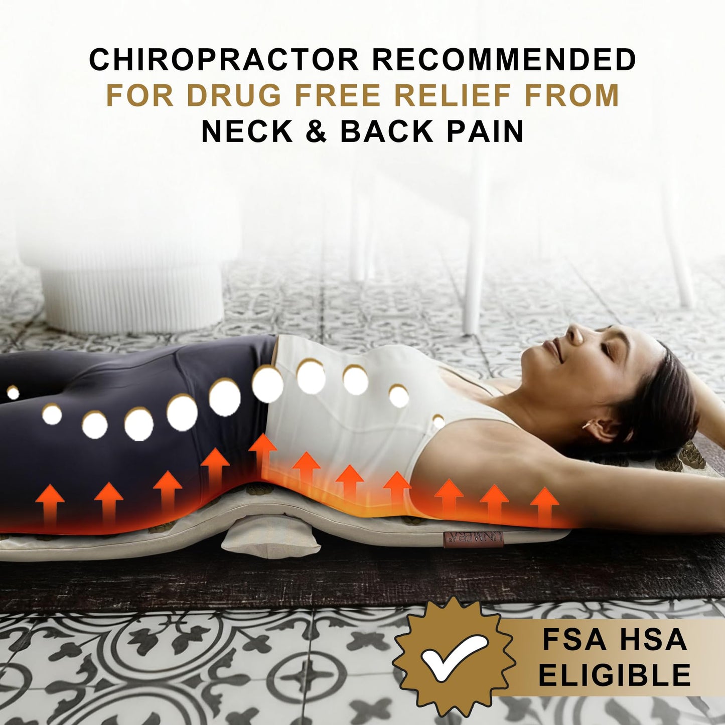 UNMERA Acupressure Mat & Pillow Set – Heat & Back Pain Relief