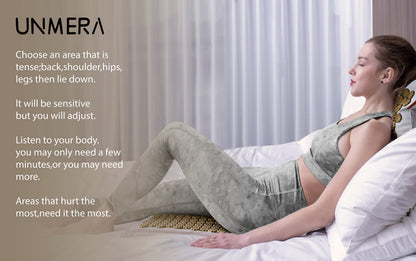 UNMERA Acupressure Mat & Pillow Set – Natural Linen & Coconut Fiber Filling