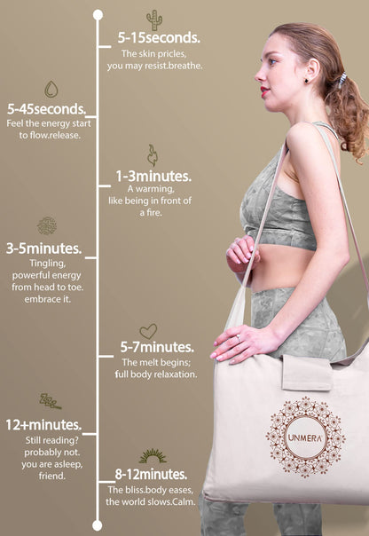 UNMERA Acupressure Mat & Pillow Set – Natural Linen & Coconut Fiber Filling