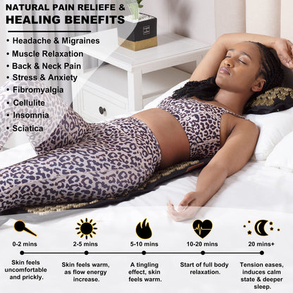 UNMERA Acupressure Mat & Pillow Set - Natural Linen & Coconut Fiber Filling for Back & Neck Pain Relief