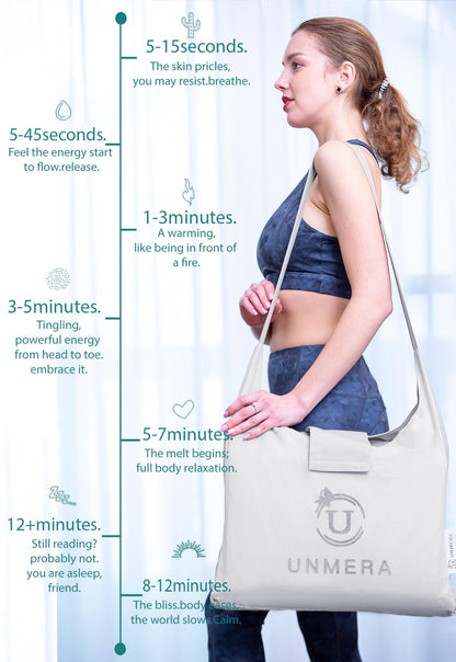 UNMERA Acupressure Mat & Pillow Set - Natural Linen & Coconut Fiber for Pain Relief